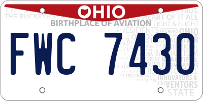 OH license plate FWC7430