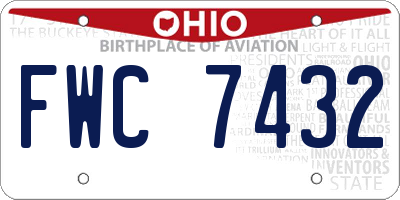 OH license plate FWC7432