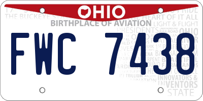 OH license plate FWC7438