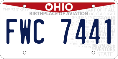 OH license plate FWC7441