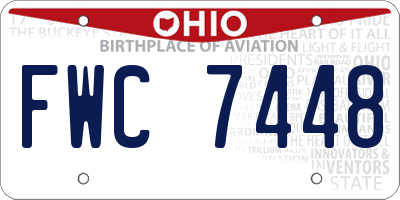 OH license plate FWC7448