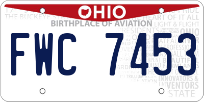 OH license plate FWC7453