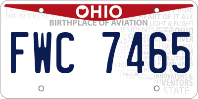 OH license plate FWC7465