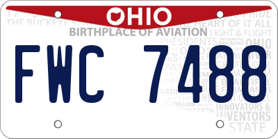 OH license plate FWC7488