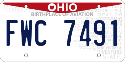 OH license plate FWC7491