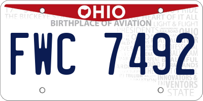 OH license plate FWC7492