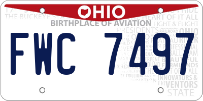 OH license plate FWC7497
