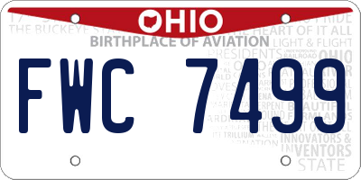 OH license plate FWC7499