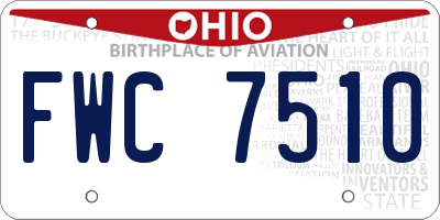 OH license plate FWC7510