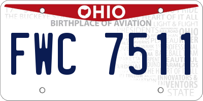 OH license plate FWC7511