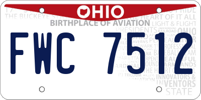 OH license plate FWC7512