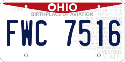 OH license plate FWC7516