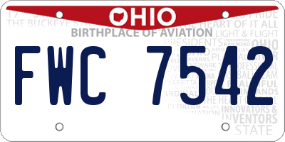 OH license plate FWC7542