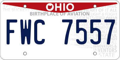 OH license plate FWC7557
