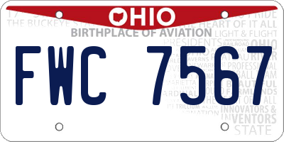 OH license plate FWC7567