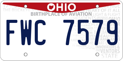 OH license plate FWC7579