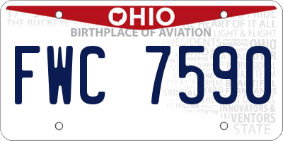 OH license plate FWC7590