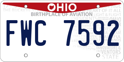OH license plate FWC7592