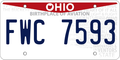 OH license plate FWC7593
