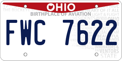 OH license plate FWC7622