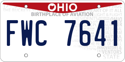 OH license plate FWC7641