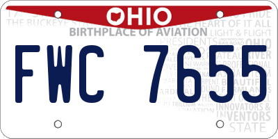 OH license plate FWC7655