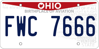 OH license plate FWC7666