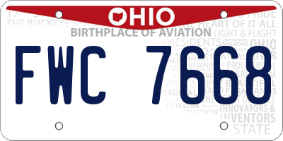 OH license plate FWC7668
