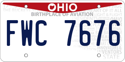 OH license plate FWC7676
