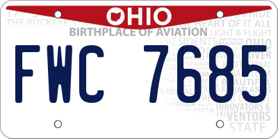 OH license plate FWC7685