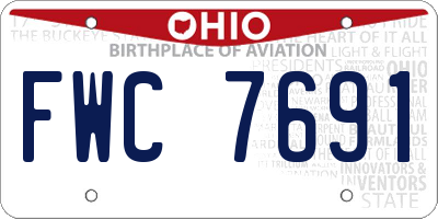 OH license plate FWC7691