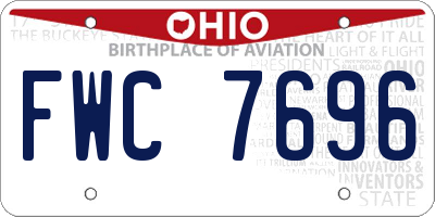 OH license plate FWC7696