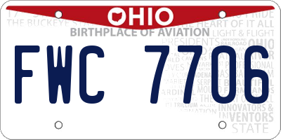 OH license plate FWC7706