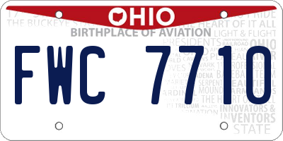 OH license plate FWC7710