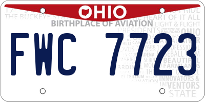 OH license plate FWC7723