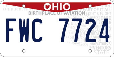 OH license plate FWC7724
