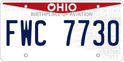 OH license plate FWC7730