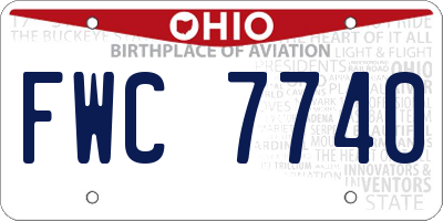 OH license plate FWC7740