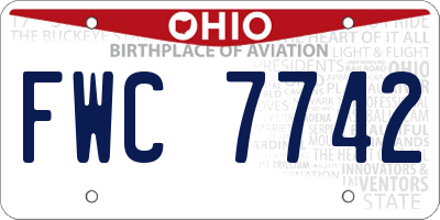 OH license plate FWC7742