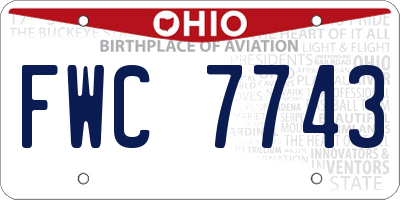 OH license plate FWC7743