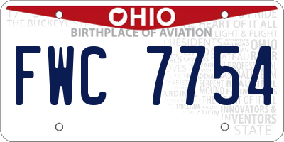 OH license plate FWC7754