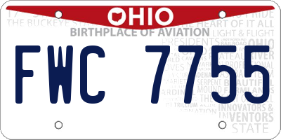 OH license plate FWC7755