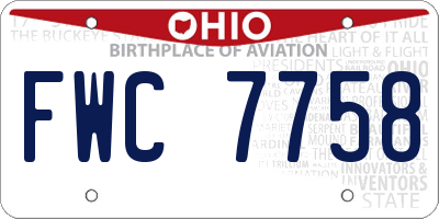 OH license plate FWC7758