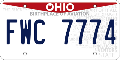 OH license plate FWC7774