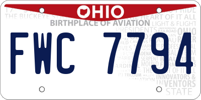 OH license plate FWC7794