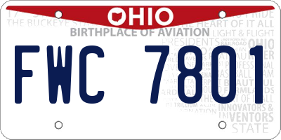 OH license plate FWC7801