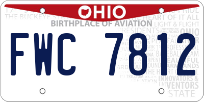 OH license plate FWC7812