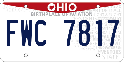OH license plate FWC7817
