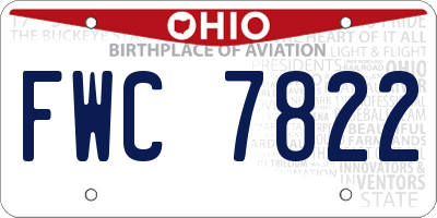 OH license plate FWC7822