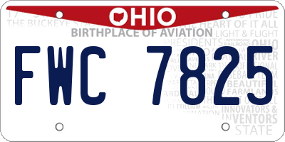 OH license plate FWC7825